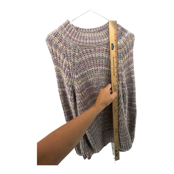 NICHOLAS | S Small Pastel Striped Alpaca Crew Sweater Oversized - Picture 10 of 11